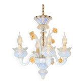Lustre vintage Murano en verre opalescent – Italie, années 1970
