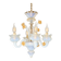 Vintage opalescent Murano chandelier – Italy, 1970s