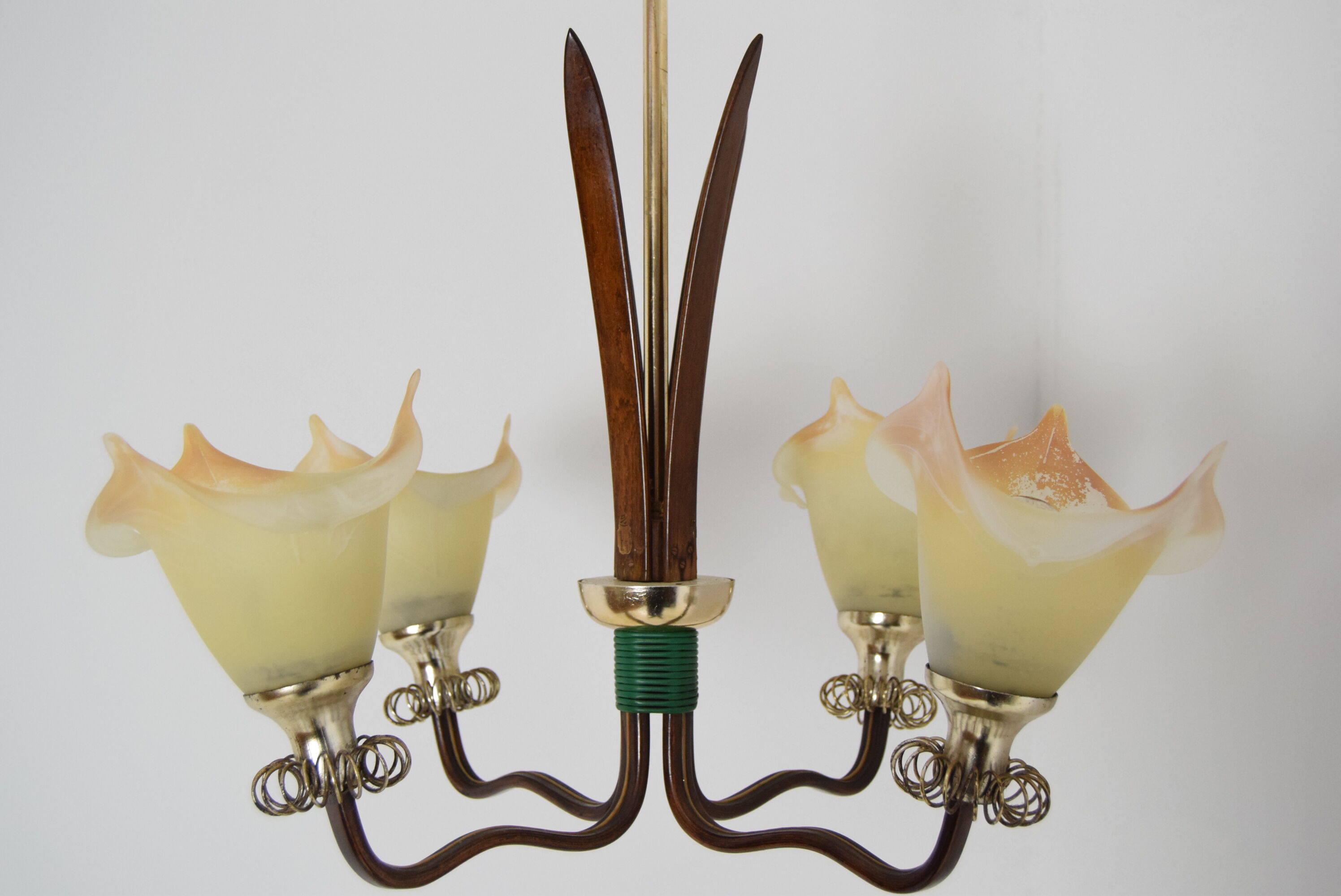 Mid-century Wood Chandelier 1970‘s