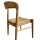 Chaise en bois massif avec assise tressée