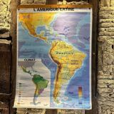 Vintage school map - Latin America - Éditions MDI
