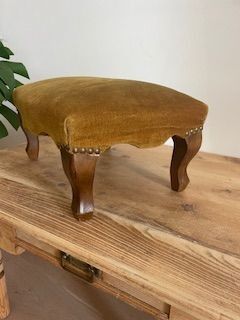 Antique footrest bench