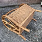 Porte revue rotin vintage