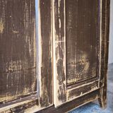 Buffet parisien en bois patiné marron