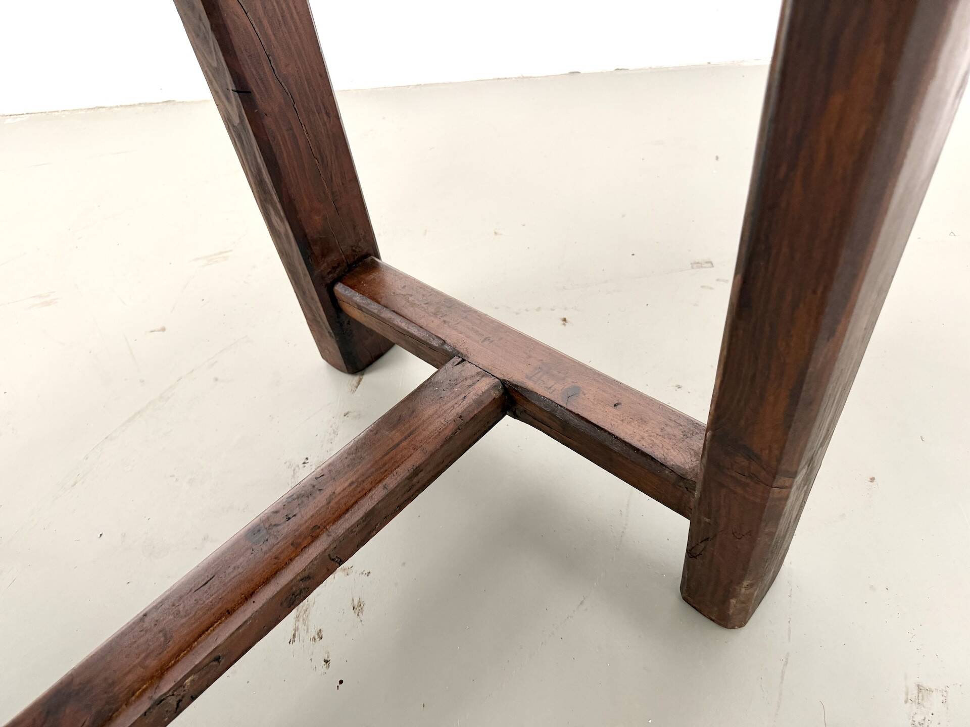Table de ferme en chêne et pin massif, circa 1900