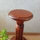 Varnished solid wood plant holder column, rustic chic