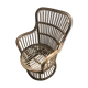 50s rattan armchair
