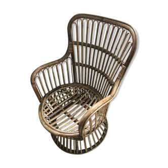 50s rattan armchair