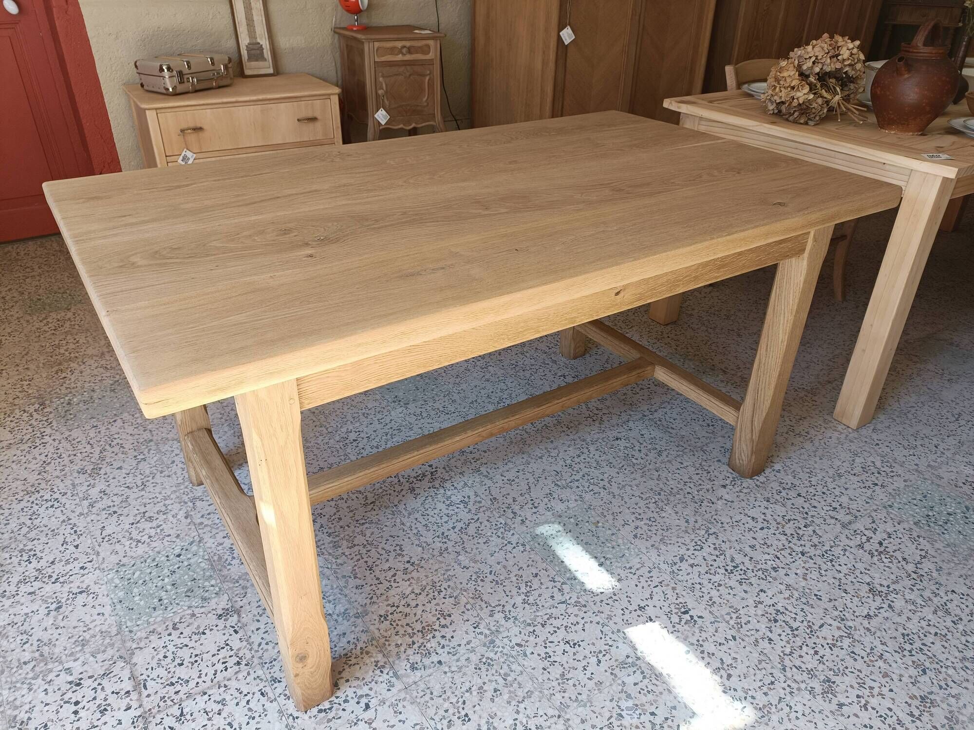 Renovated solid oak farmhouse table