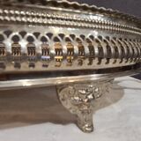 Silver metal serving tray