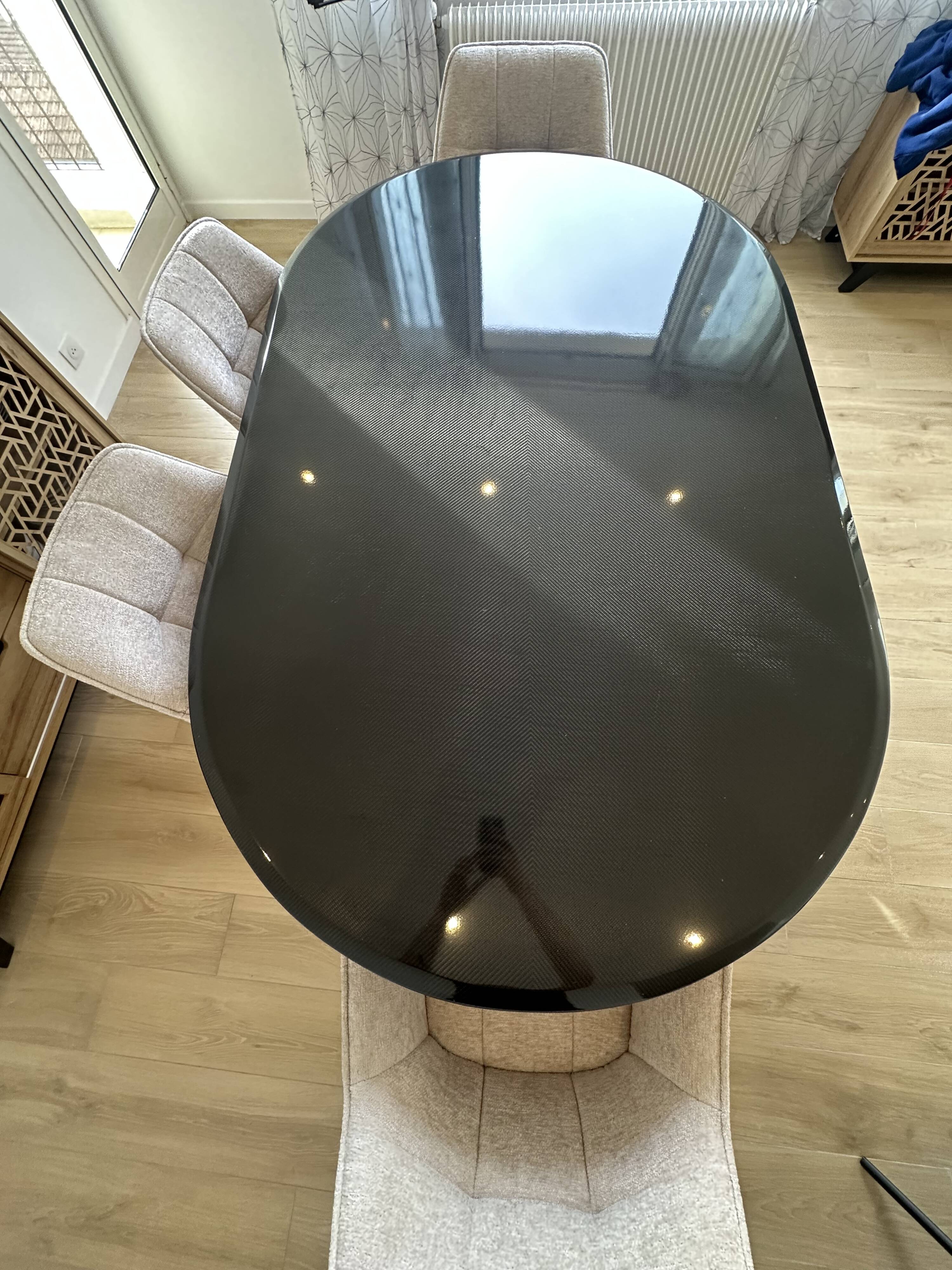 Carbon fiber dining table