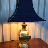 Lampe en laiton avec abat-jour pagode sur mesure