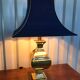 Brass lamp with bespoke pagoda lampshade