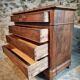 Commode ancienne française en pin, début des années 1900
