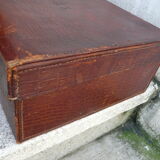 Leather and brass nineteenth monogrammed MCS suitcase