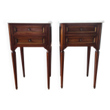 Pair of Louis XVI style bedside tables