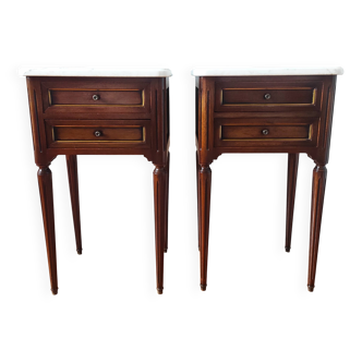Pair of Louis XVI style bedside tables
