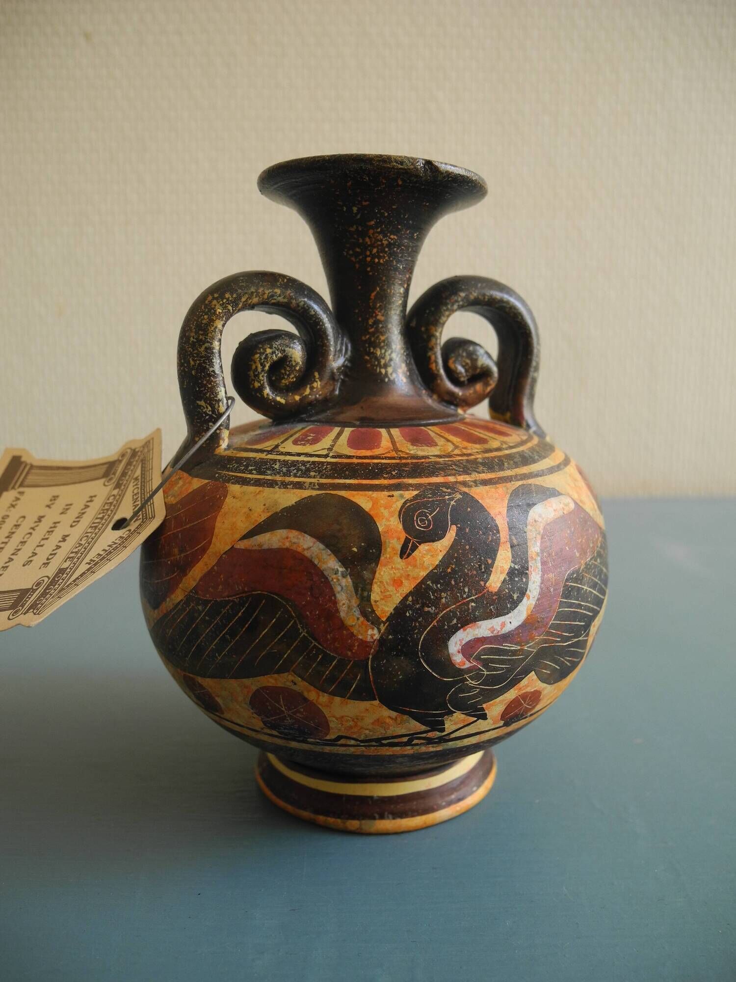 Greek pottery reproduction Corinthian vase copy Corinthian period 650 BC