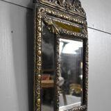 Miroir en laiton repoussé, style louis xiv, époque napoléon iii – xixe