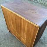 Vintage dark wood buffet with 2 doors, 80cm