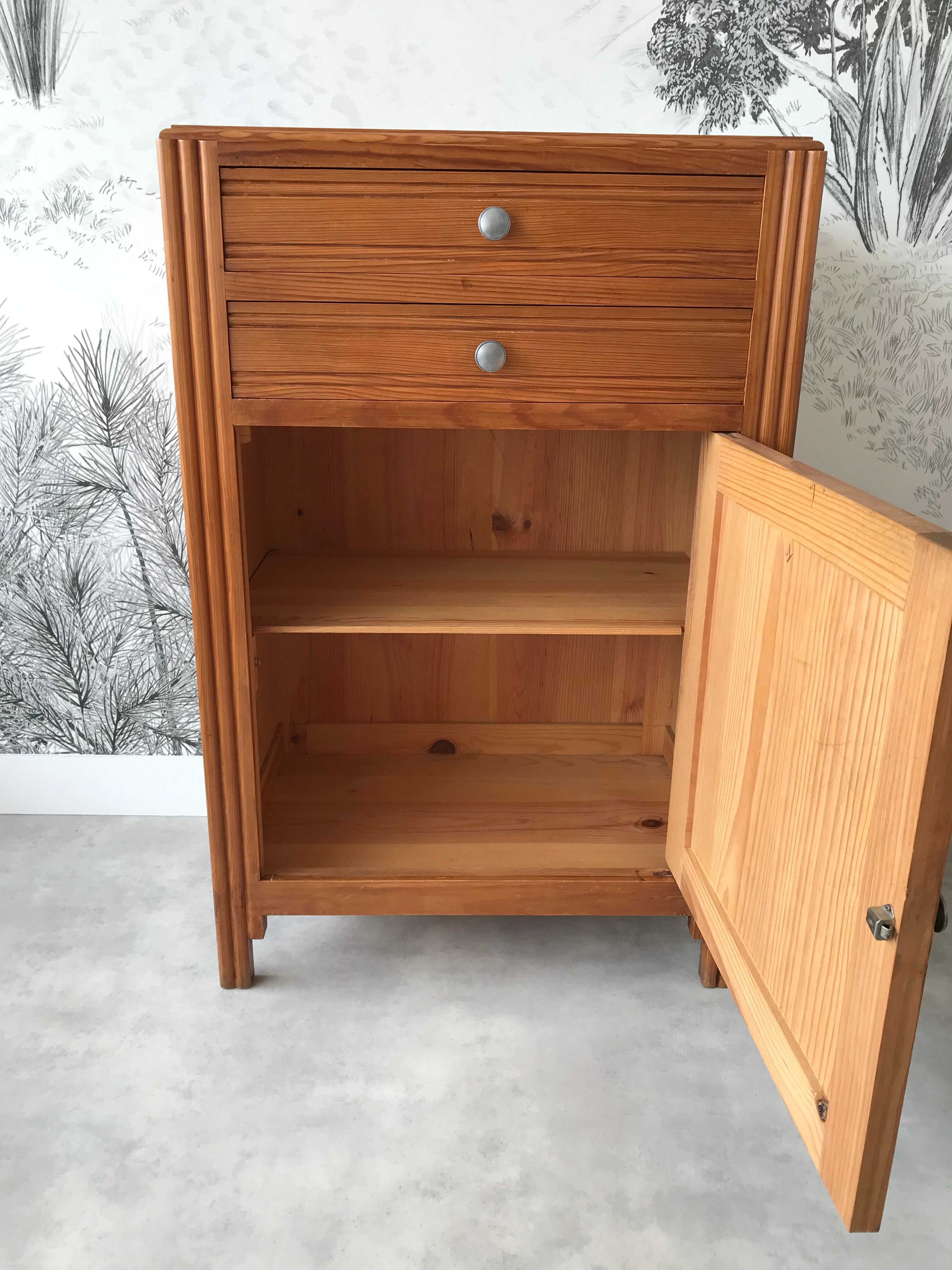 Solid wood sideboard 60's