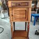 Beautiful antique nightstand in walnut with a marble top from the late 19th century.