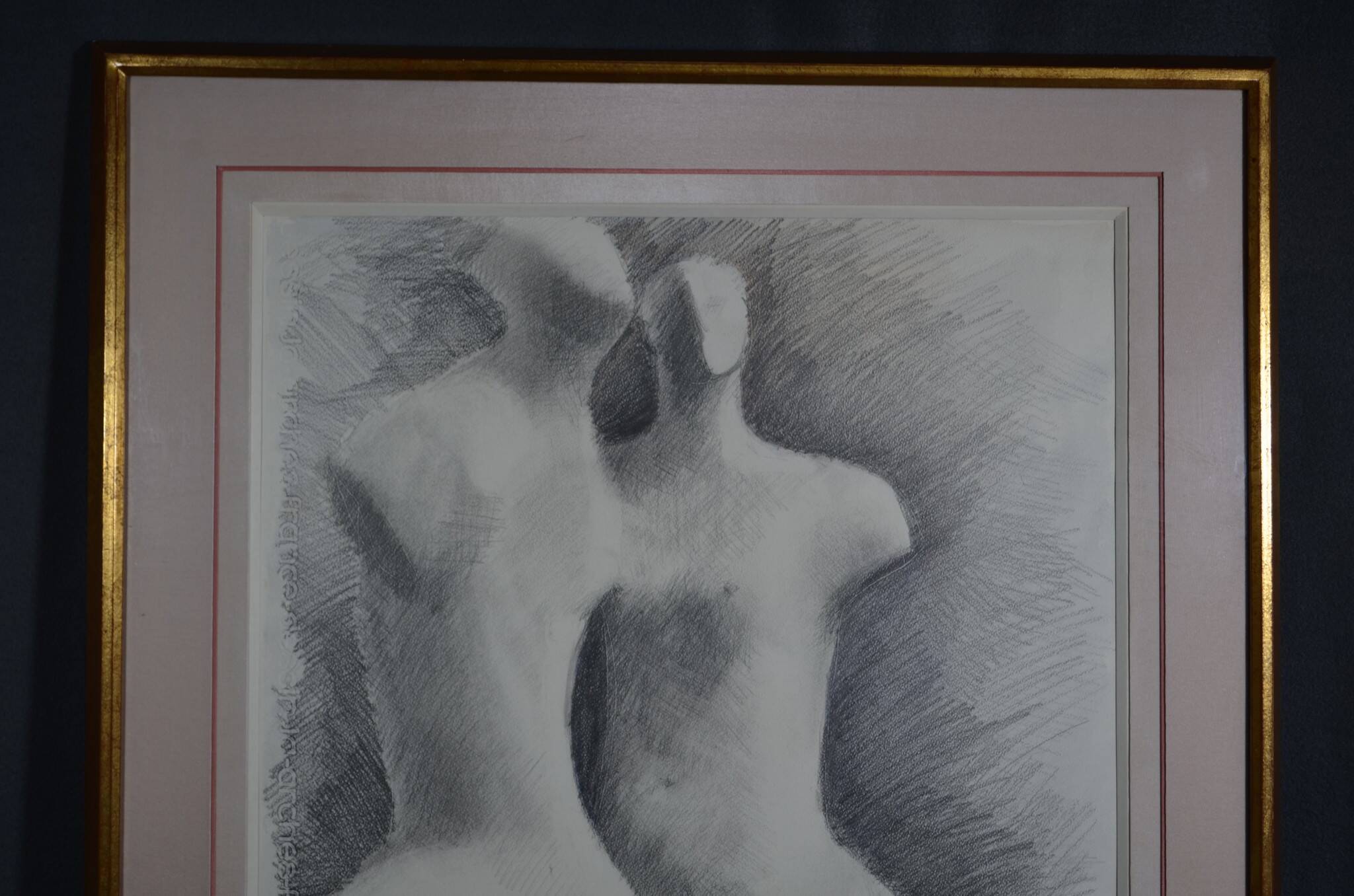 Gérard Ramon, sculptural forms, pencil drawing