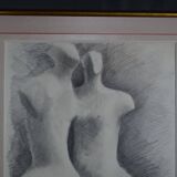 Gérard Ramon, sculptural forms, pencil drawing