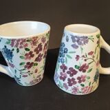 Pair of floral mugs – Country house spirit – New