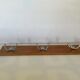 Wooden wall coat rack 3 hooks