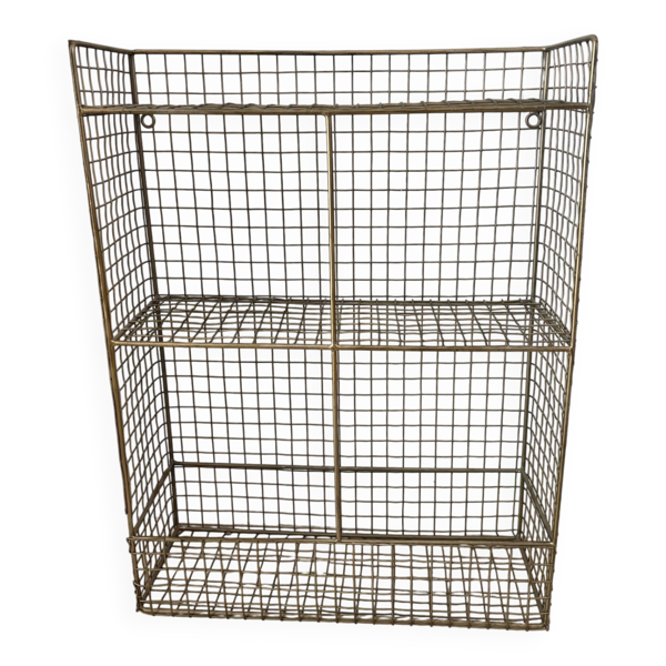 Meuble étagère en laiton