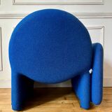 Vintage 70s wool fireside chair