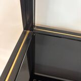 Pierre Vandel Paris shelf, black and gold, 1970s, France