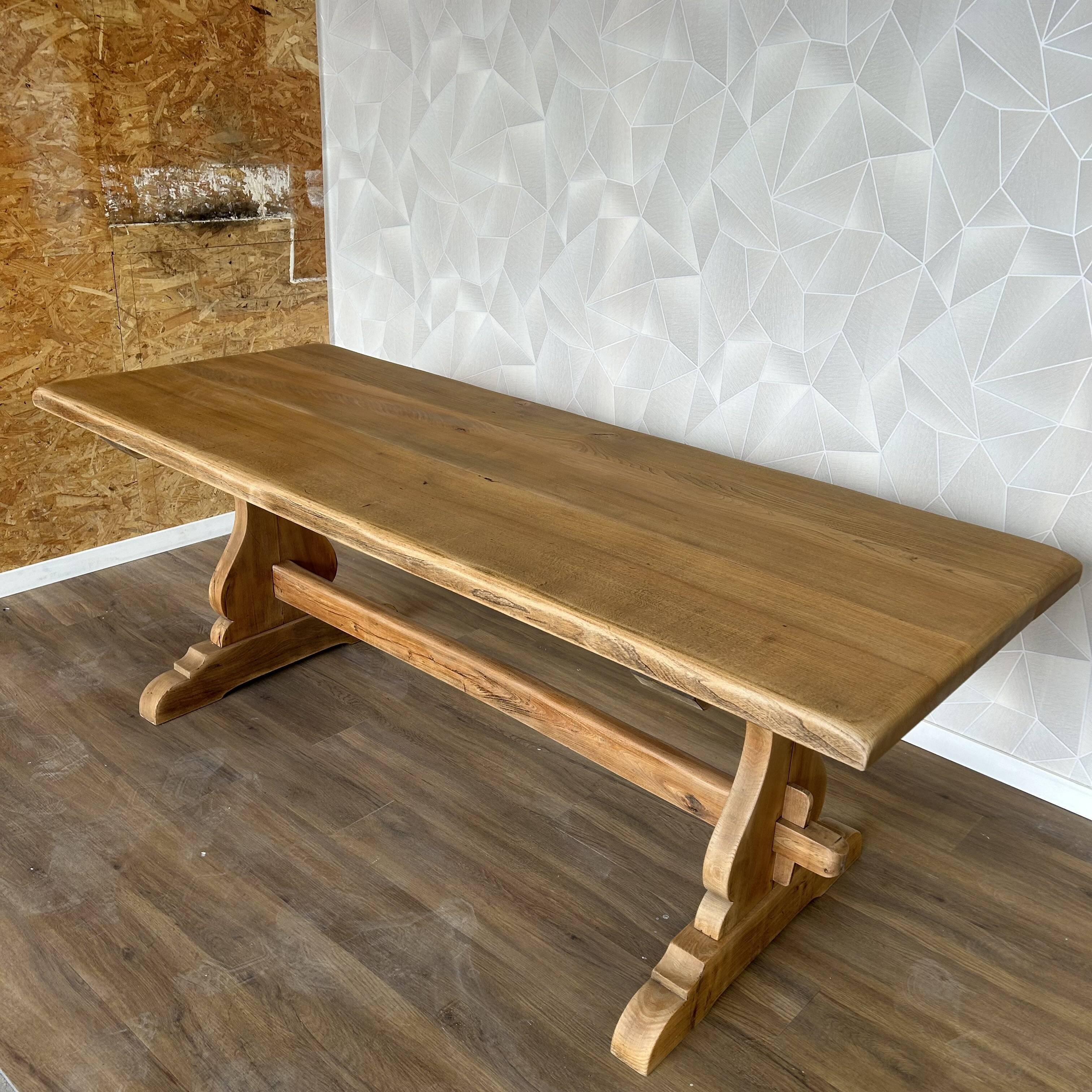 Solid elm monastery farm table