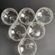 6 ½ crystal guilloché champagne glasses – Art nouveau