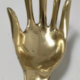 Hand bronze gilded ashtray design 70s