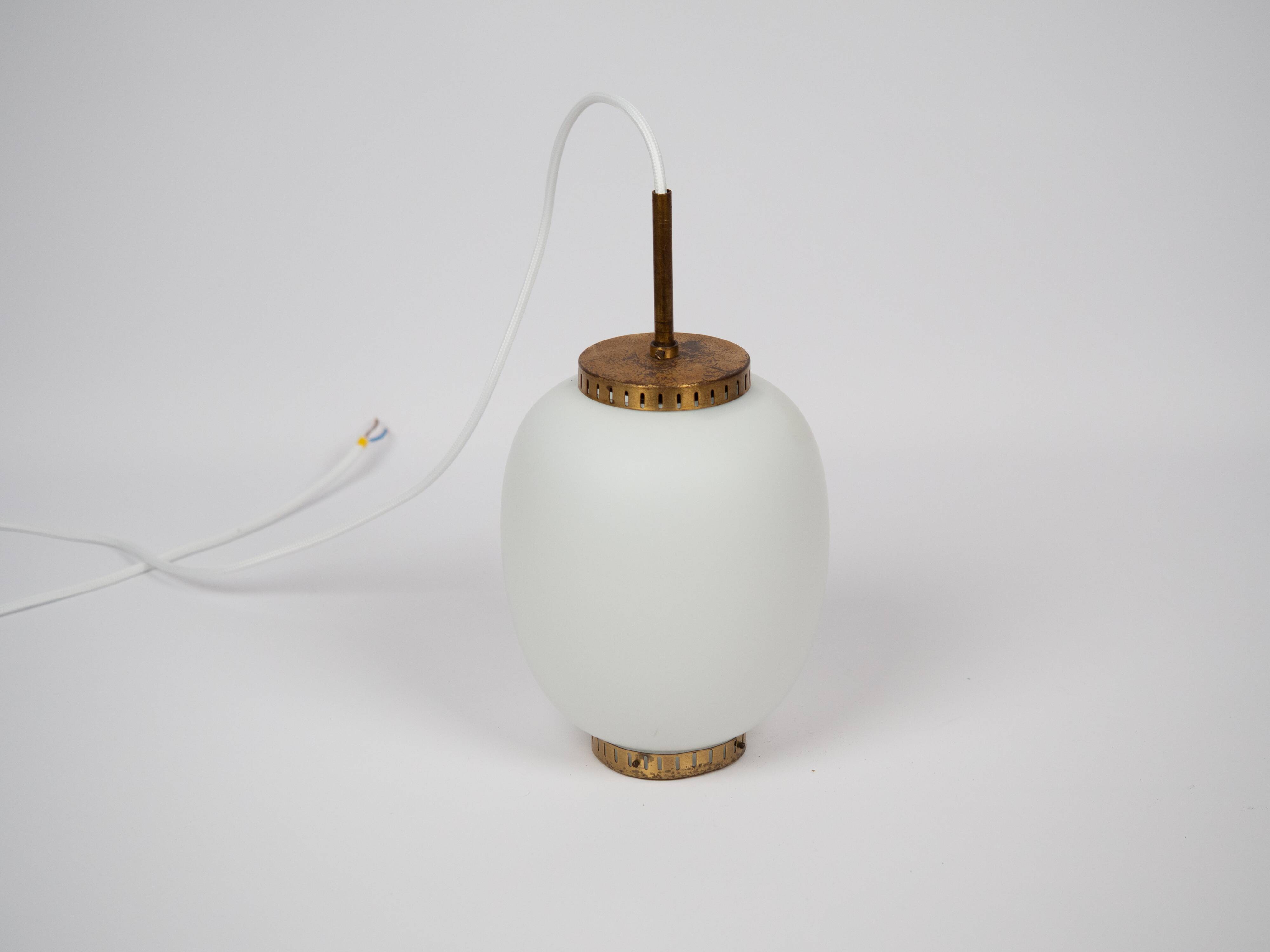 Danish vintage pendant lamp Kina by Bent Karlby, Lyfa, 1946