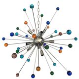 Lustre spoutnik en verre de murano multicolore « star »