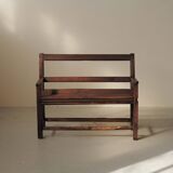 Solid wood cantou bench, Popular Art, 19th century