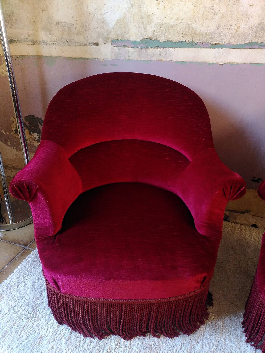 Pair of toadstool armchairs, 1950s