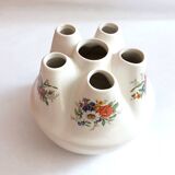 Handcrafted tulip tree vase with ceramic flowers