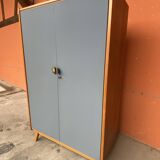 Armoire Parisienne Placard vestiaire atelier bois Mid-century vintage scand