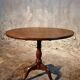 Antique Georgian tilt-top oak table from around 1800 – Round tripod side table 80 cm