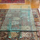 Rectangular glass coffee table, postmodern design — 1980s —