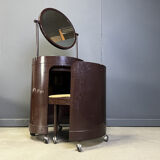 Silvi vanity table on wheels and chair from Studio Kastilia, 1970s, set of 2