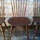 Eight mismatched bistro chairs