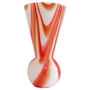 Carlo Moretti Murano Glass Vase, Marbled Decor, Italy, 1960s