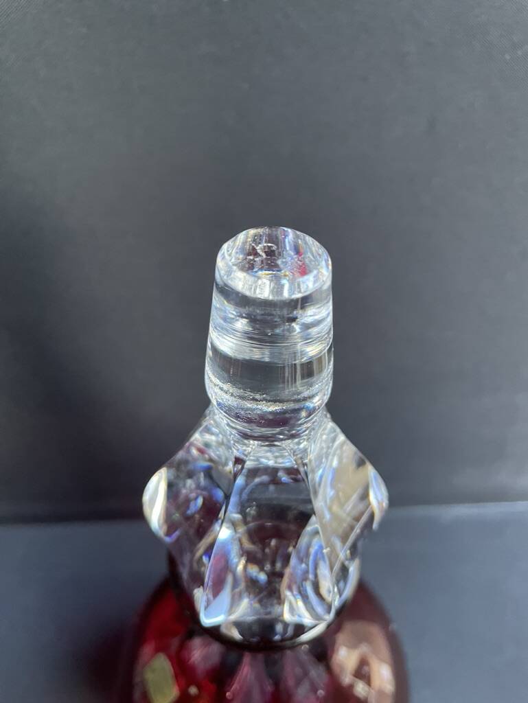 Overlay cut crystal carafe – Cristallerie d’Art Roger Gross Le Clairupt Baccarat