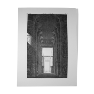Gravure originale. Temple de Karnak