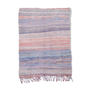 tapis kilim rayé boucherouite 161x206cm